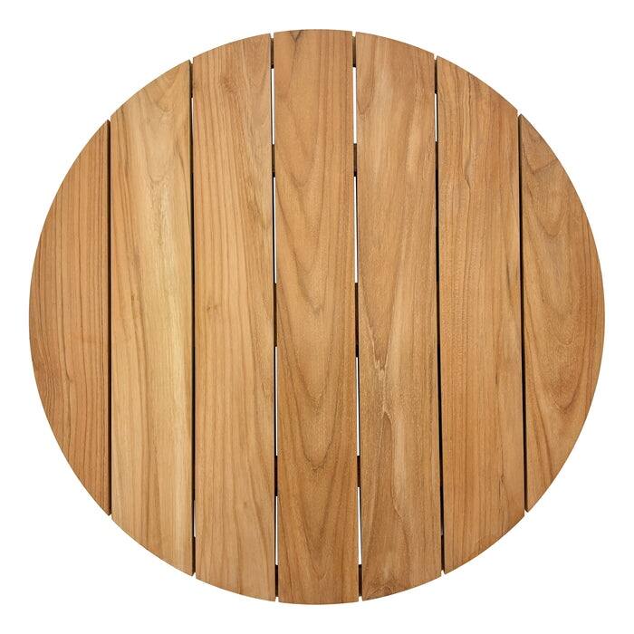 Nordic Teak Natural Indoor or Outdoor Slatted Lazy Susan 31" - 31" x 31"