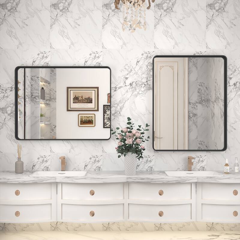 Aluminum alloy Framed Tempered Glass Wall Bathroom Vanity Mirror