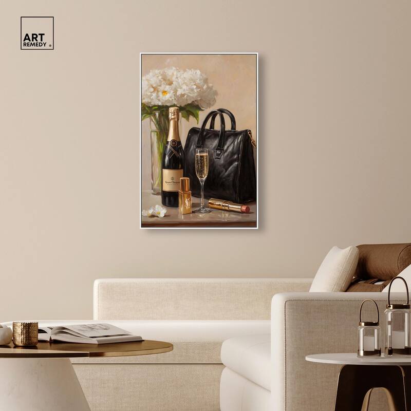 Cheers to Lovely Glam Canvas by Art Remedy