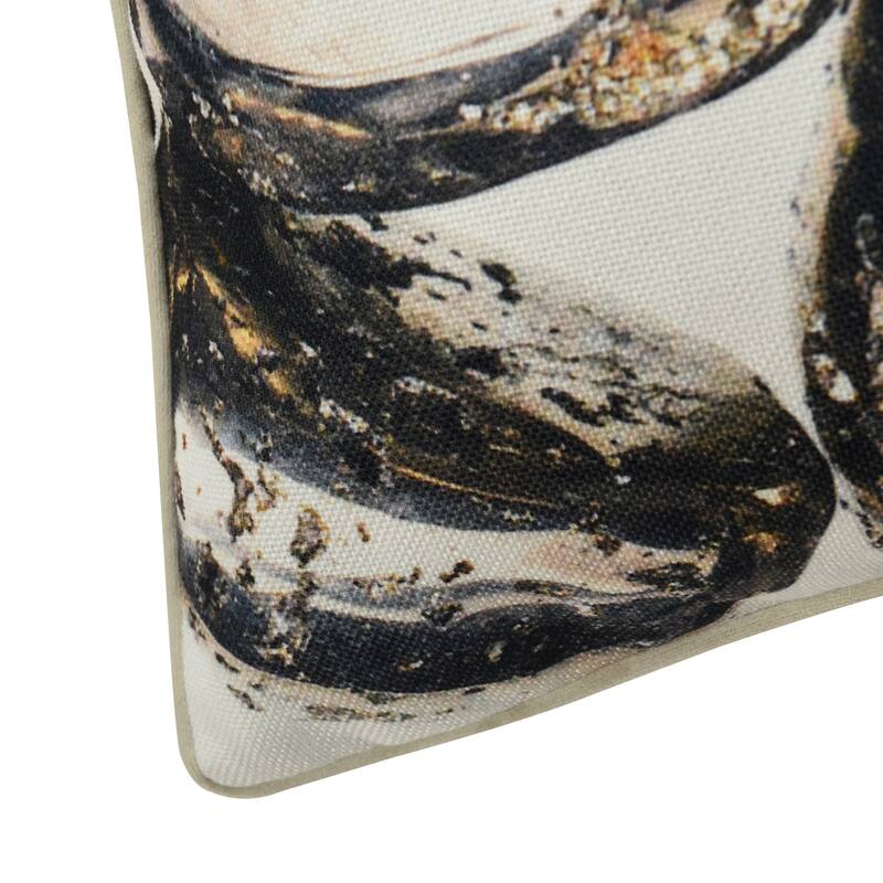 StyleCraft Norman Wyatt Home - Pebble Stone Print Pillow - Black