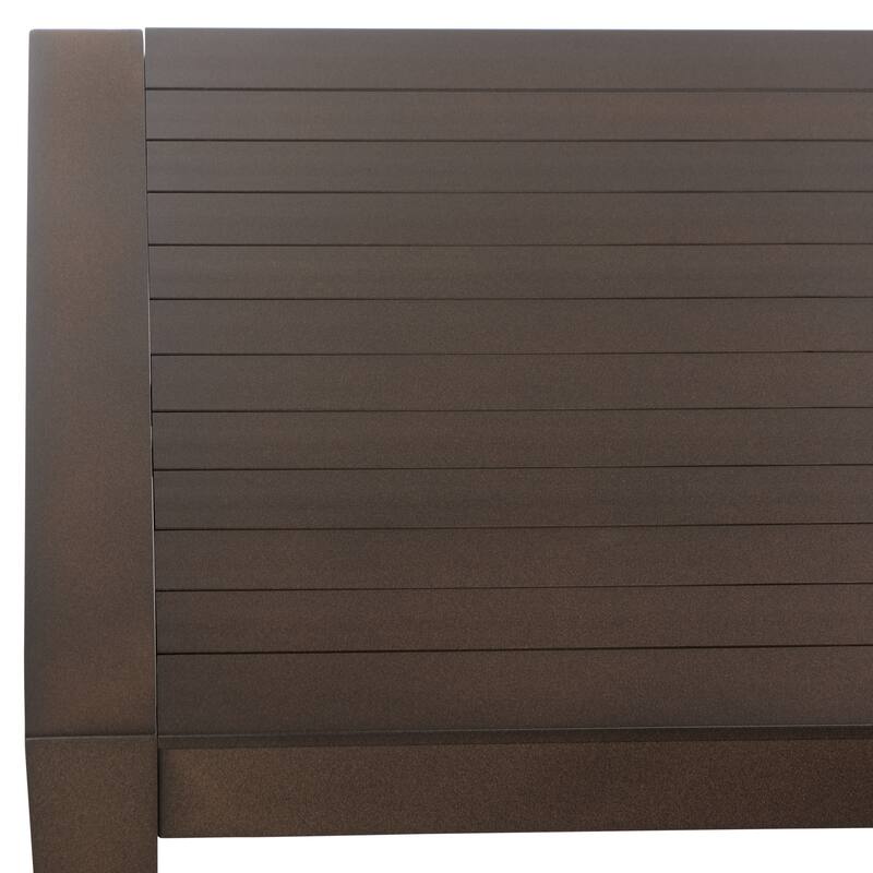 SAFAVIEH Outdoor Living Fash Aluminum 4 Leg Dining Table - 71"W x 37"D x 29"H