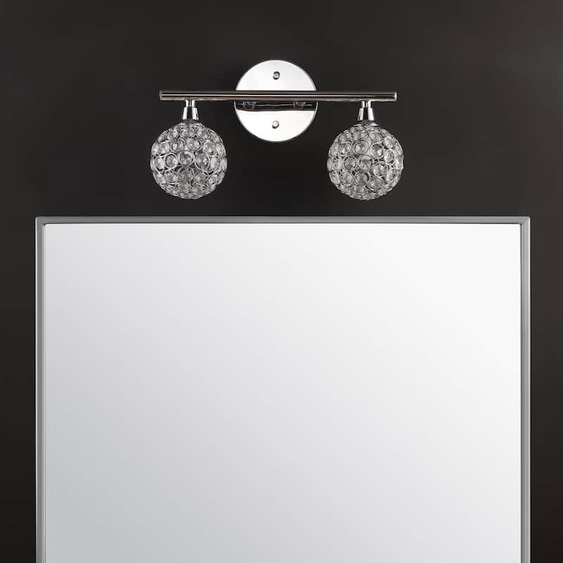 Beverly Iron/Glass Contemporary Glam LED Vanity Light, by JONATHAN Y