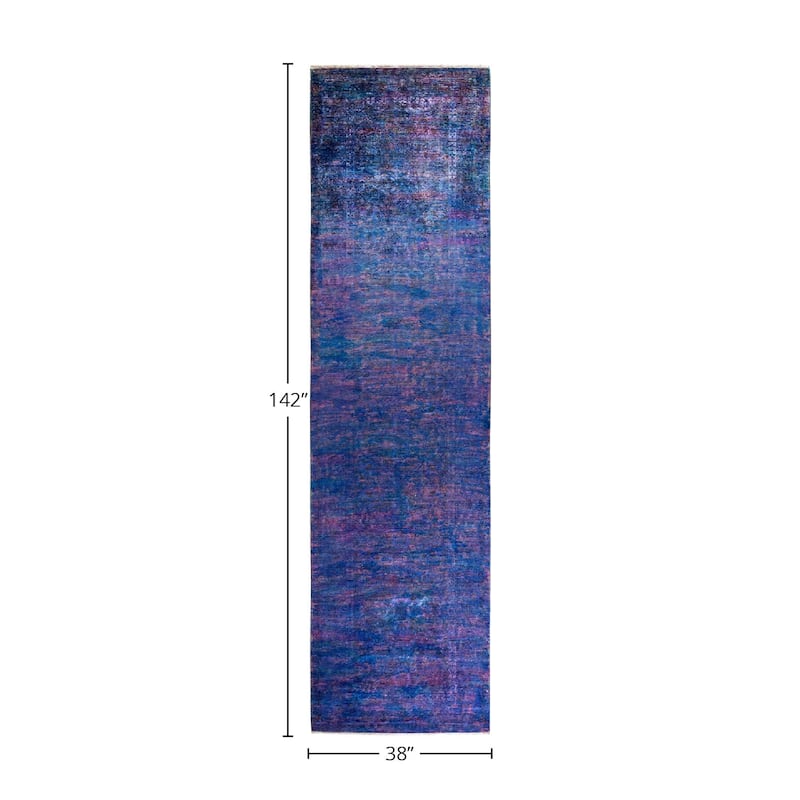 Vibrance, One-of-a-Kind Hand-Knotted Runner Rug - Multi, 3' 2" x 11' 10" - 3' 2" x 11' 10"