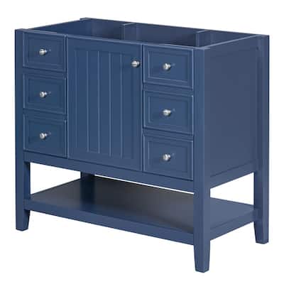 36" Bathroom Vanity without Sink, 1 Cabinet and 3 Drawers