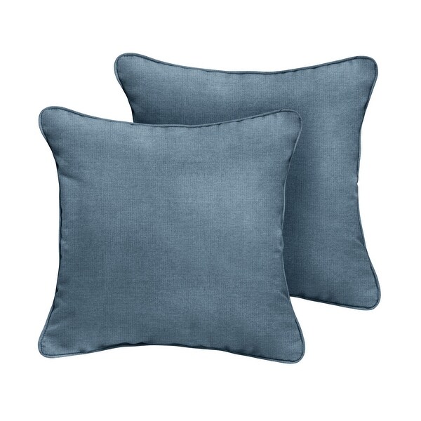 Sunbrella Denim Blue Indoor Outdoor Pillows Set of 2 Corded Bed Bath Beyond 31289843