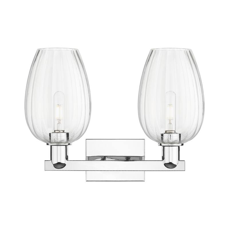 Innovations Lighting Downtown Urban - Preston - 2 Light 16" Flute Shade Bath Vanity Light