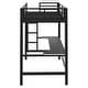 preview thumbnail 66 of 64, Twin/Full Size Gaming Loft Bed with Bulit-in Desk and LED Lights, Metal Loft Bedframe with Ladder and Guardrails for Kids