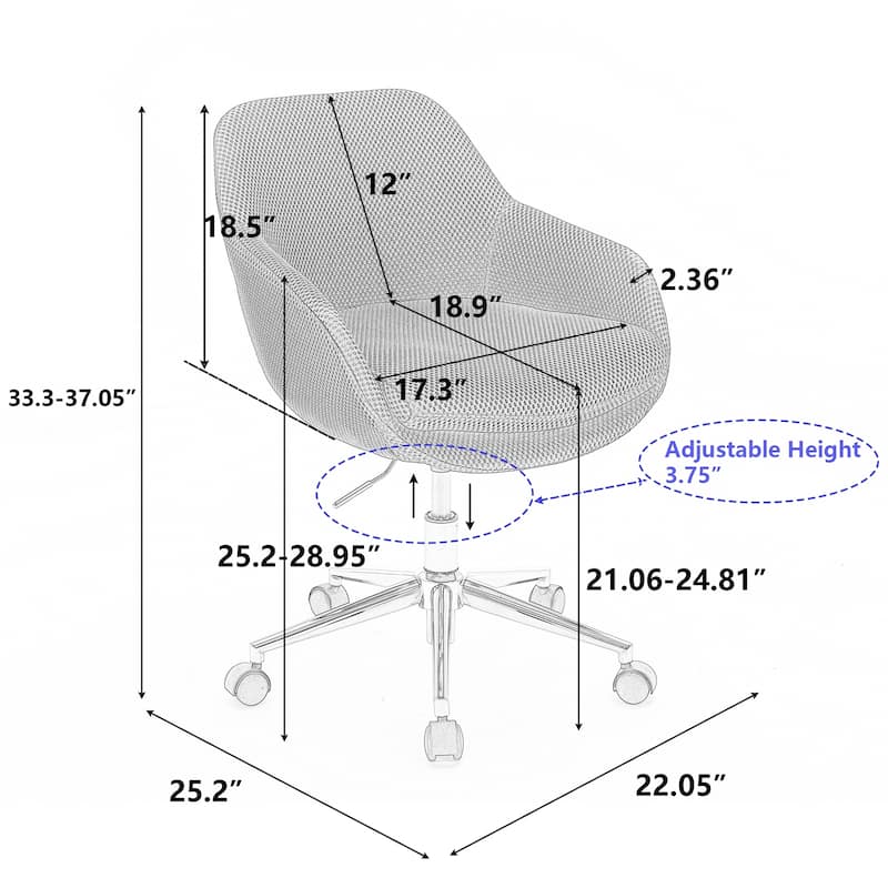 Mesh Fabric Home Office Swivel Chair