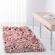 preview thumbnail 105 of 175, SAFAVIEH Handmade Rio Shag Chihoko 3.5-inch Extra Thick Decorative Rug 2'3" x 6' Runner - Blush - Runner