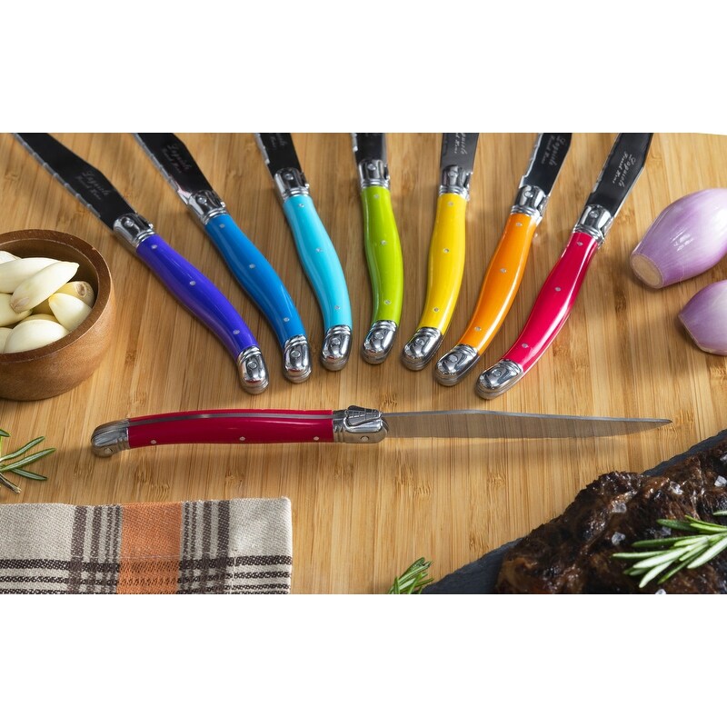 https://ak1.ostkcdn.com/images/products/is/images/direct/902cb9277c22b8f92be98a8942f5549388350162/French-Home-Set-of-8-Laguiole-Steak-Knives%2C-Rainbow-Colors.jpg