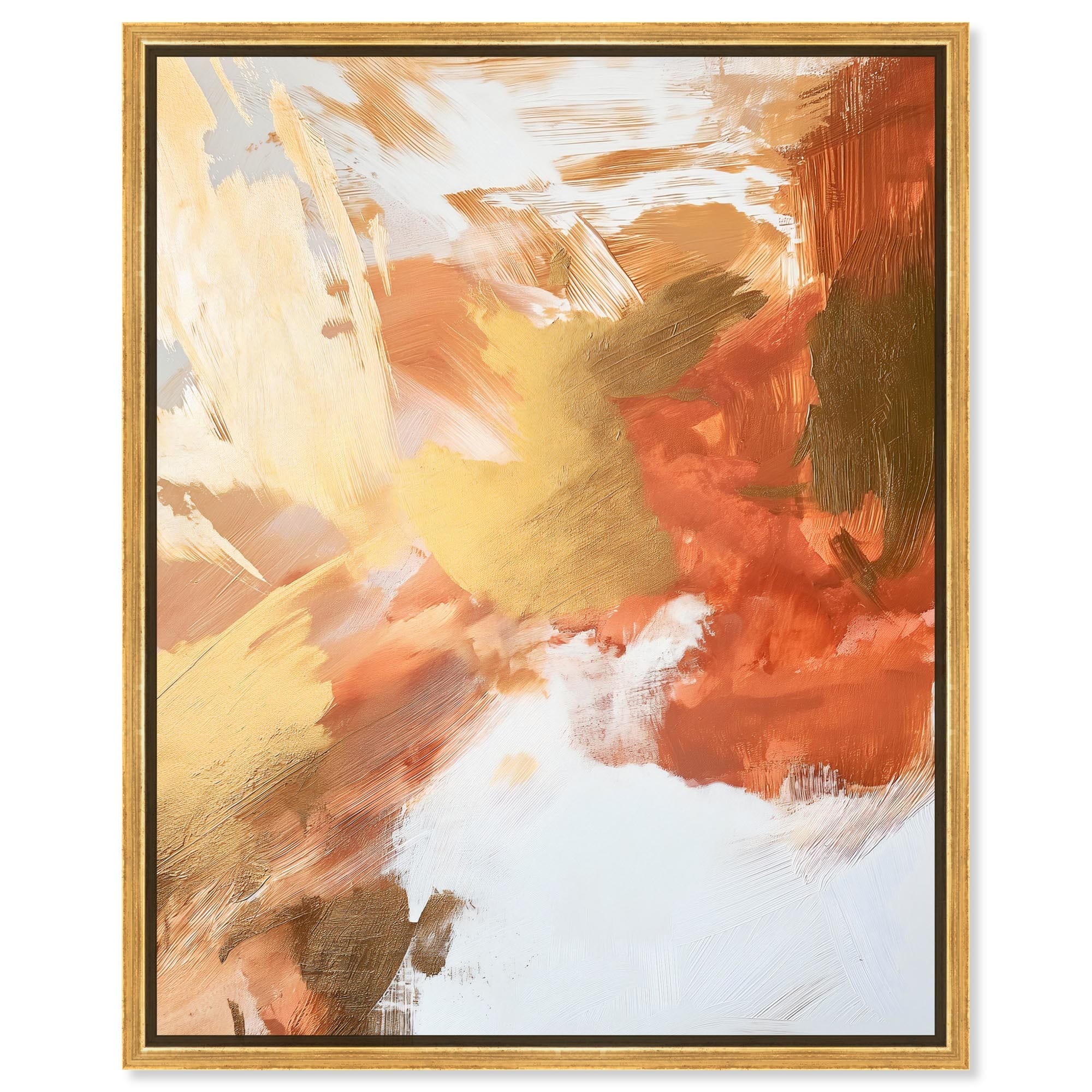 Golden Yellow Citrus Burst I Canvas by Art Remedy