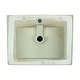 preview thumbnail 12 of 13, Luke White Porcelain Rectangular Drop-in Sink Self-Rimming with Overflow