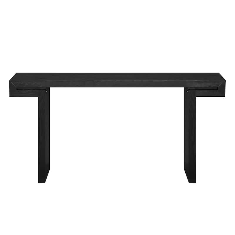 Roomfitters 60" Rustic Farmhouse Console Table, Distressed Wood Entryway Sofa Side Table for Living Room