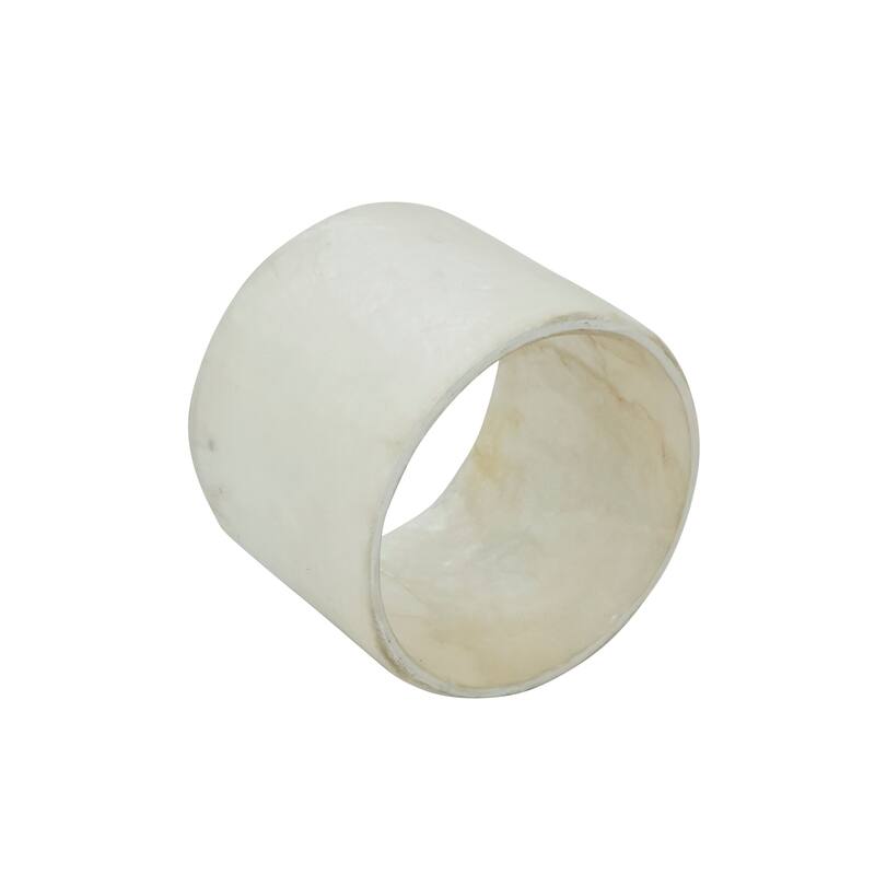 Capiz Design Napkin Rings (Set of 4) - Ivory