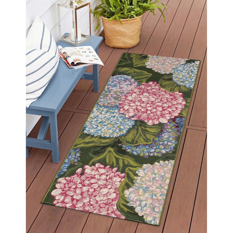Liora Manne Esencia Hydrangeas Indoor/Outdoor Mat