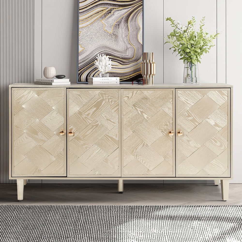 Christopher Knight Home - Elias 59.8" Sideboard with Solid Wood Legs and Ample Storage