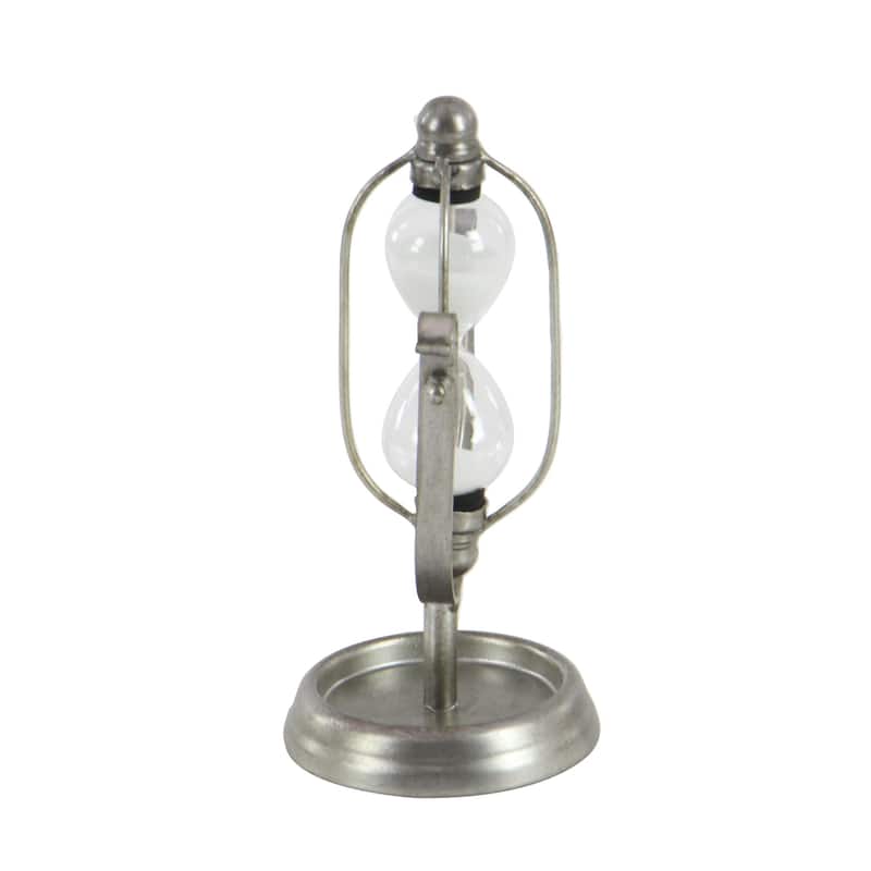 Metal Hourglass Sand Timer - Silver or Black - Roche River Decor