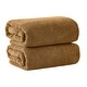 preview thumbnail 40 of 184, 100% Cotton Acacia Collection Ultra Absorbant Popcorn Bath Towels Bath Sheet (Pack of 2) - Mocha