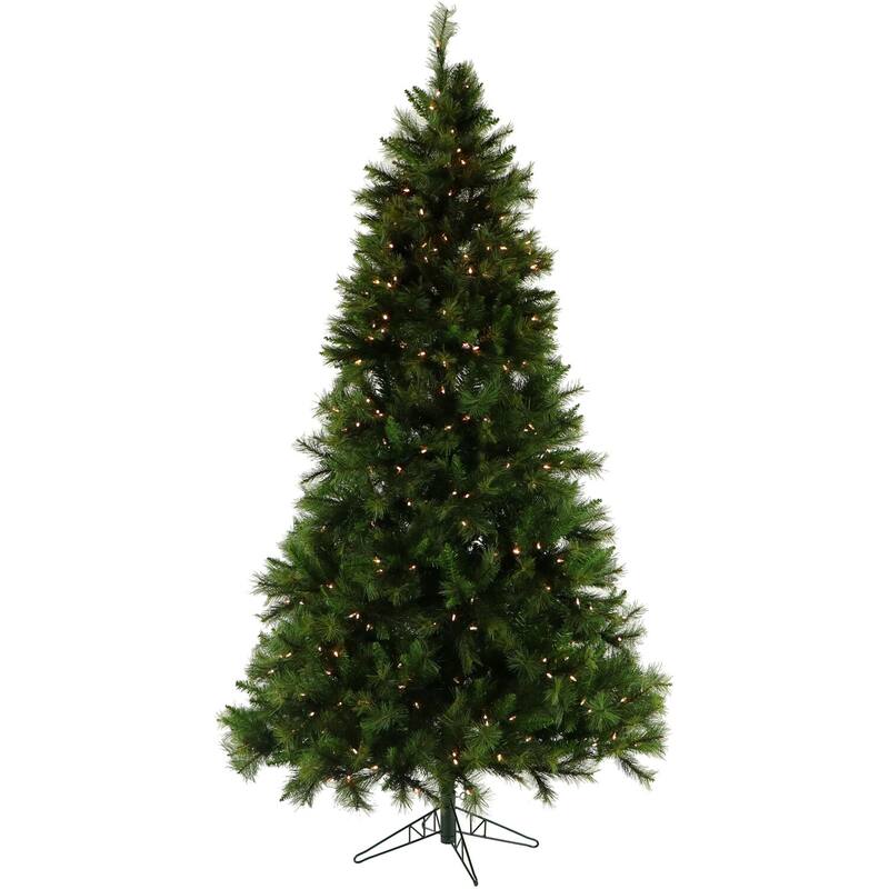 Christmas Time 7.5-Ft. Pennsylvania Pine Artificial Christmas Tree with Clear Smart String Lighting - Green