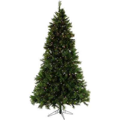 Christmas Time 7.5-Ft. Pennsylvania Pine Artificial Christmas Tree with Clear Smart String Lighting - Green