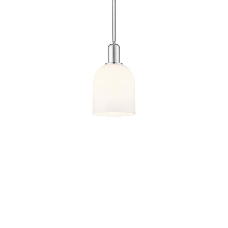 Innovations Lighting 716-1S-11-6 Bella Pendant Bella 6" Wide Mini - Polished Chrome / White