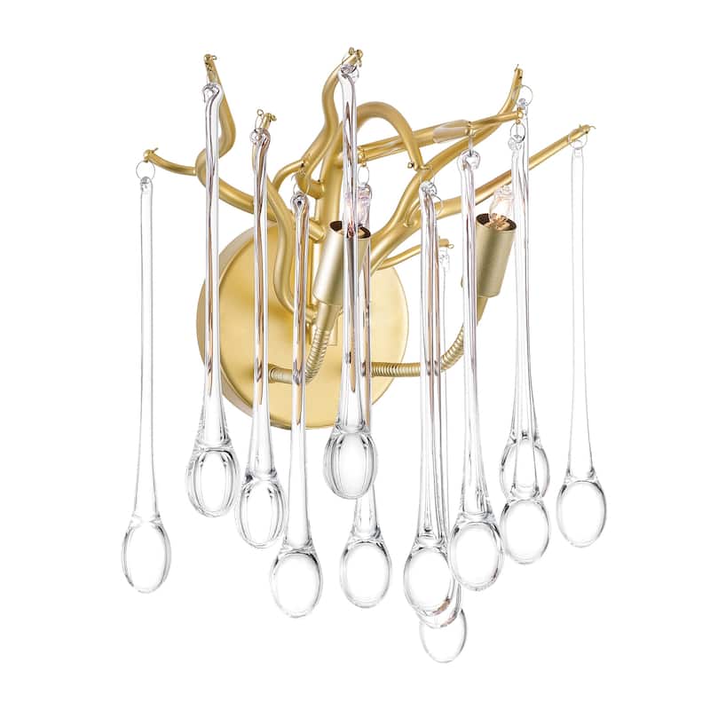 Anita 2 Light Wall Sconce With Gold Leaf Finish - Gold Leaf - Gold Leaf