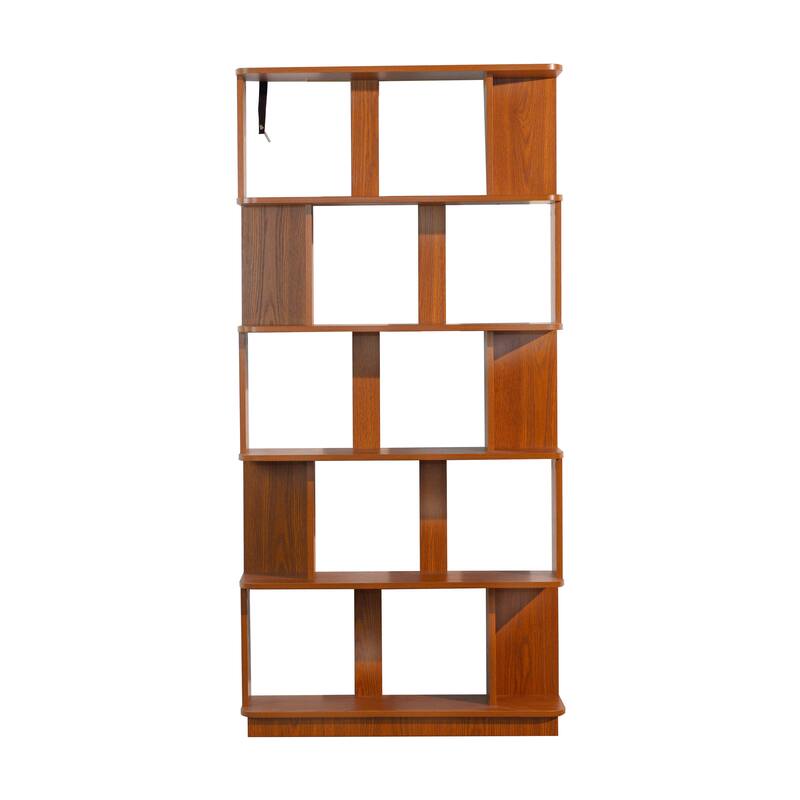 31.5"L X 64.56"H Free Combination Bookshelf Modern 5-Tier Open Storage Bookcase Mdf Wood Display Shelving,Media Storage Shelves