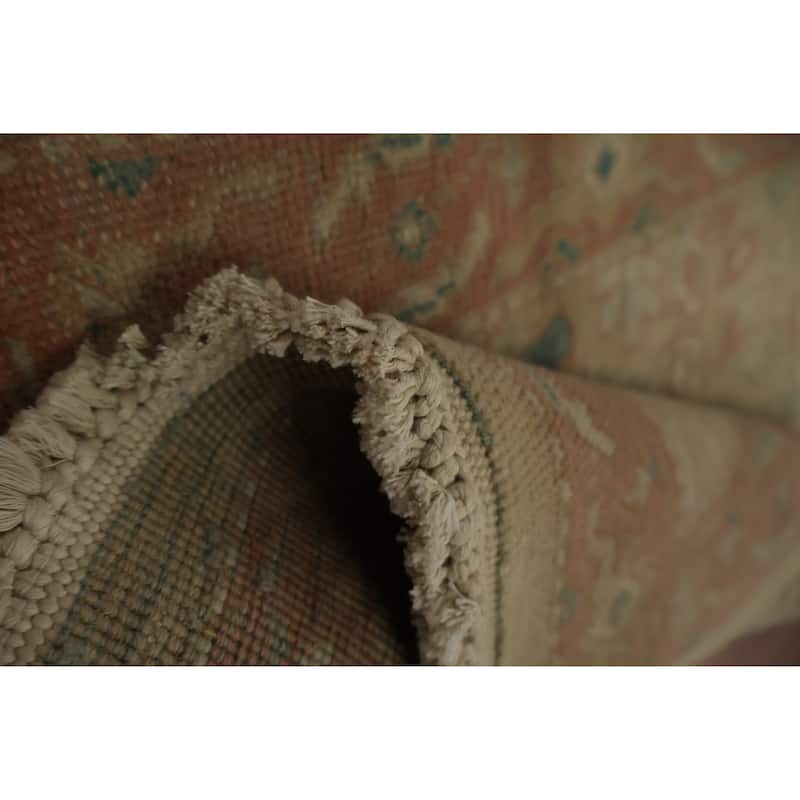 Hand Knotted Oriental 100% Wool Carpet Traditional All-Over Brown Ziegler Area Rug - 3' 9'' X 1' 11''