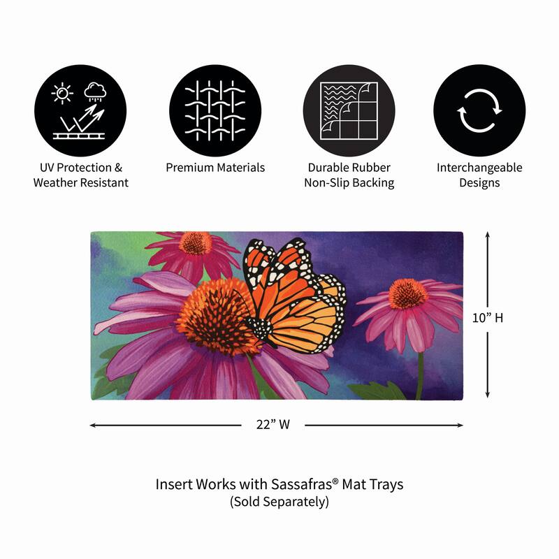 22 in. x 10 in. Cornflower & Butterfly Sassafras Switch Mat