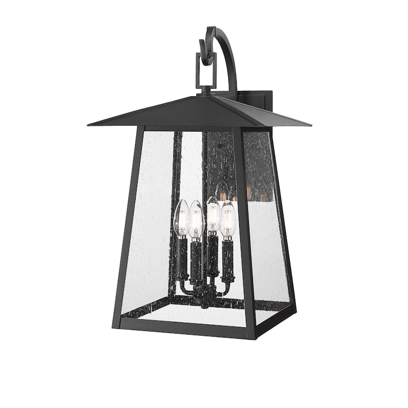 Rainer 4 Light Outdoor Wall Light in Black