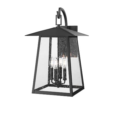Rainer 4 Light Outdoor Wall Light in Black