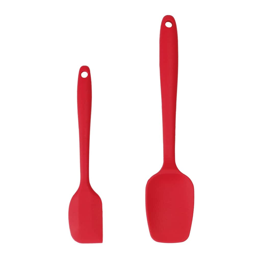 Silicone 2Pcs Heat Resistant Non-scratch Turner Non Stick Spatula Set