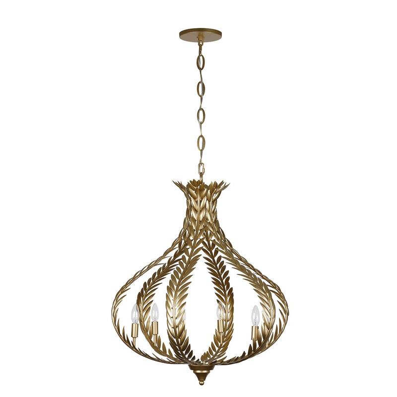 Atlas 6-Light Chandelier in Grecian Gold by Breegan Jane - Grecian Gold