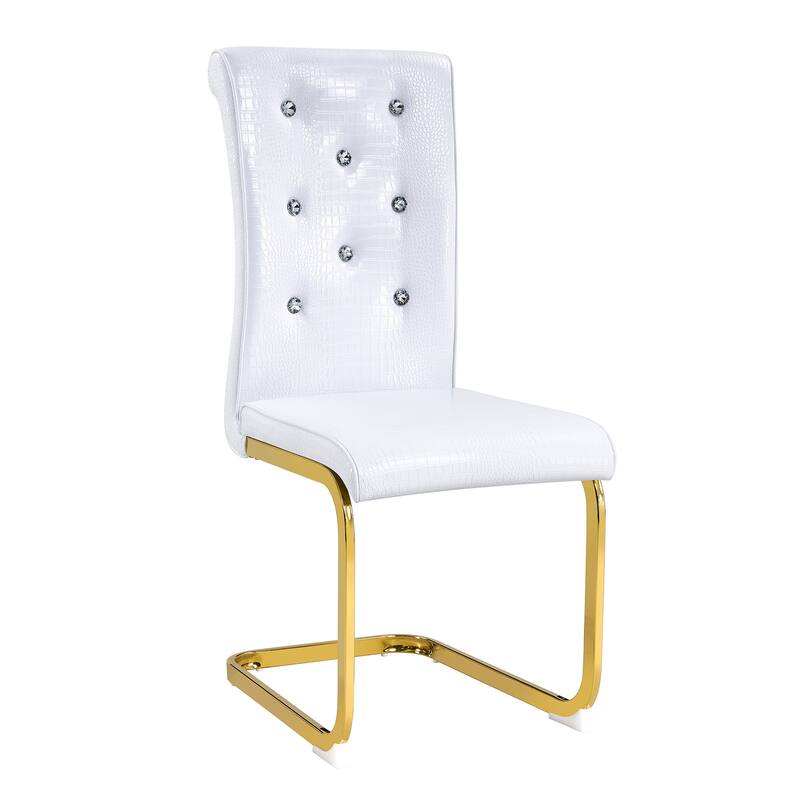 Dining Chair Side Chair Kitchen Chair Leisure Chair Lounge Chair White Gold Office Chair Armless Chair
