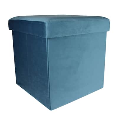 Modern Foldable Fabric Cube Storage Stool Ottoman