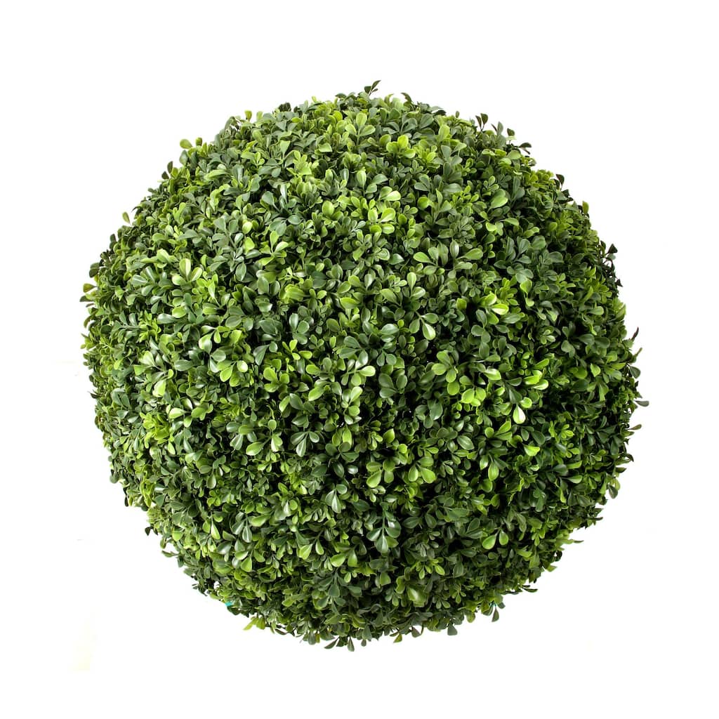 25" Boxwood Ball Halves, UV Rated Outdoor - Green
