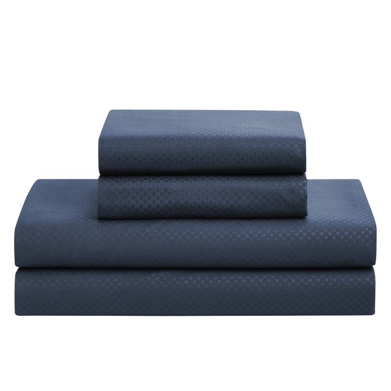 Sweet Home Collection Checkered Embossed 8-Piece Bed in a Bag Set