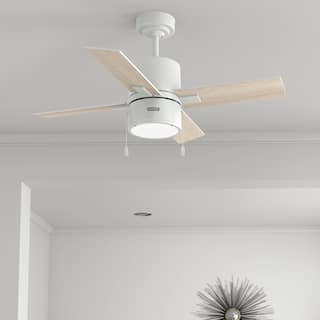Hunter 42" Beck Ceiling Fan with LED Light Kit and Pull Chain - Transitional, Modern, Industrial