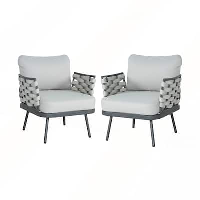 Steel Club Chair Set of 2