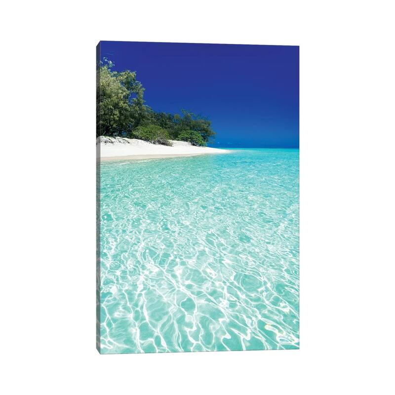 iCanvas "Tropical Island Blue Water Beach Landscape" by James Vodicka Canvas Print