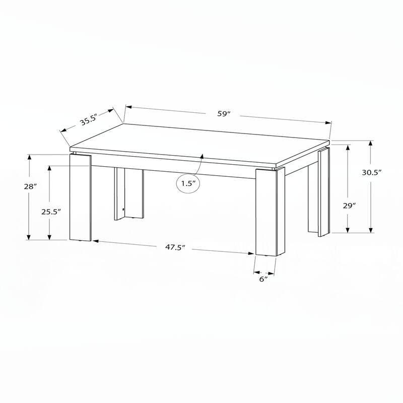 Dining Table, 60" Rectangular