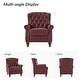 preview thumbnail 3 of 9, Justine Transitional Genuine Leather Tufted Back Manual Recliner with Nailhead Trim and Rolled Arms by HULALA HOME