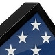 preview thumbnail 4 of 35, Americanflat Veteran's Flag Case Display Frame - Small & Large Fit Folded Flags Sized 3'x5' Or 5'x9.5'- Black & Mahogany Finish