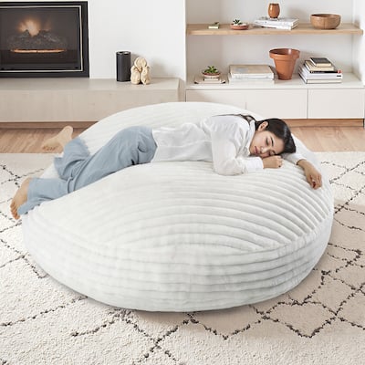 UIXE Modern Plush Faux Fur Bean Bag Chair