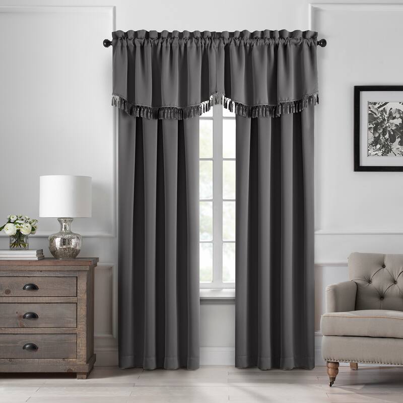 SunVeil Vanderbilt Scallop Tassel Window Valance - 50"x19"