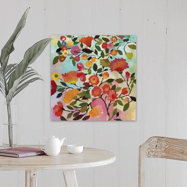 Shop Rose Trellis Canvas Wall Art Overstock 30180142