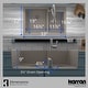 preview thumbnail 36 of 60, Karran 33" Top Mount Large/Small Bowl Quartz Kitchen Sink Kit - 33" x 22" x 9"