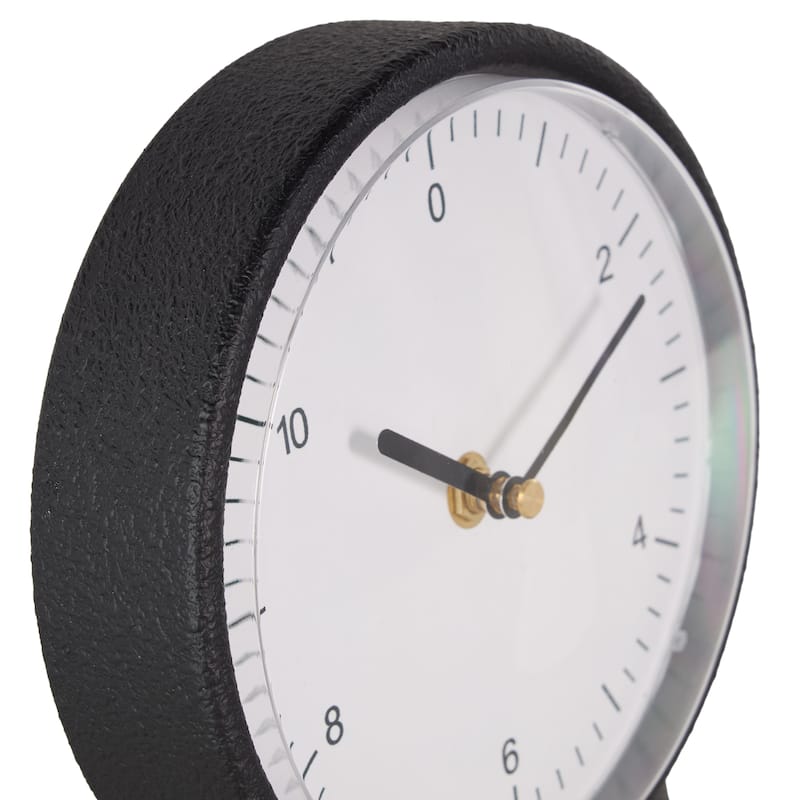 Metal Textured Clock with Gold Accents - Set of 2 Multi Colored - Roche River Decor