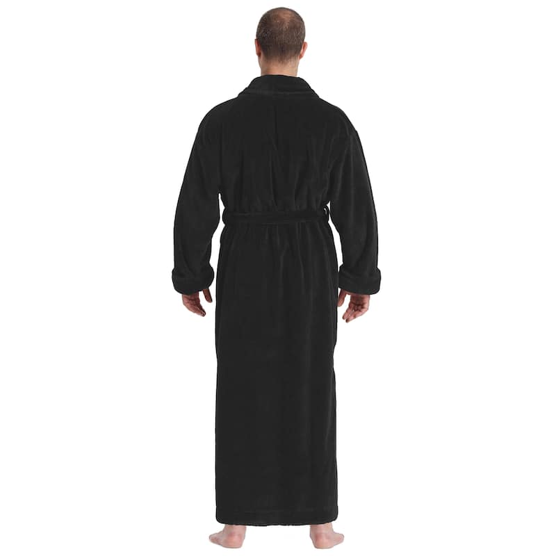 Men's Shawl Collar Premium Fleece with Full Ankle Length Bathrobe