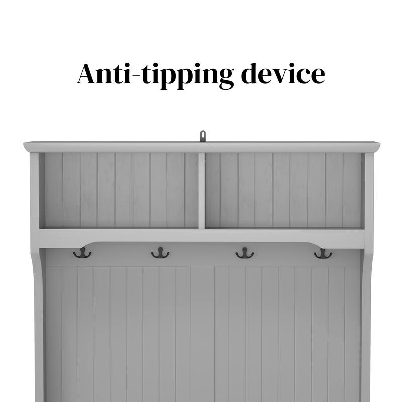 3 in 1 Hallway Hall Tree with 2 Storage Drawer and 4 Coat Rack